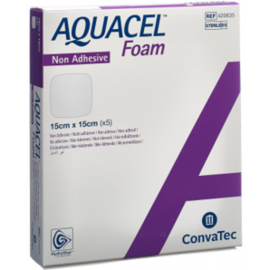 ConvaTec AQUACEL Ag Foam nicht adhäsiv 15x15cm (5 Stk)