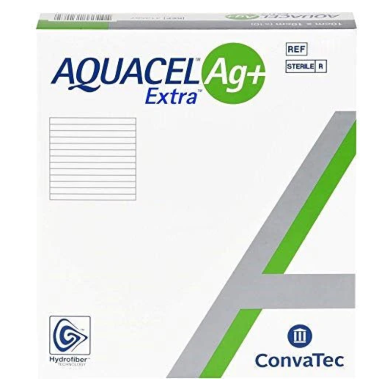 ConvaTec AQUACEL Ag+ Extra Kompresse 4x10cm (10 Stk)