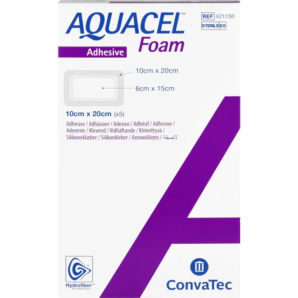 ConvaTec AQUACEL Foam adhäsiv 10x20cm (5 Stk)