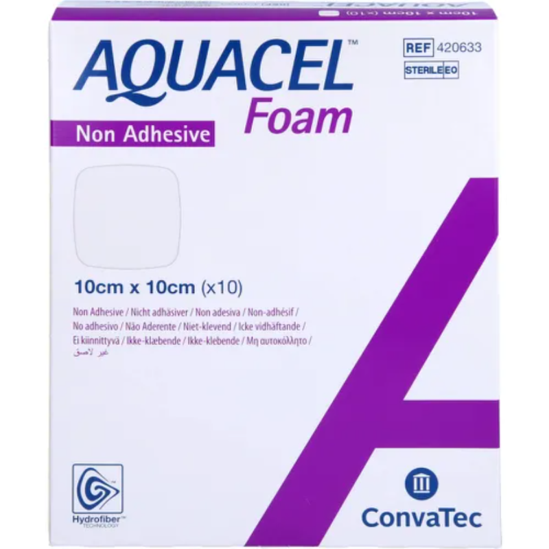 ConvaTec AQUACEL Foam nicht adhäsiv 10x10cm (10 Stk)