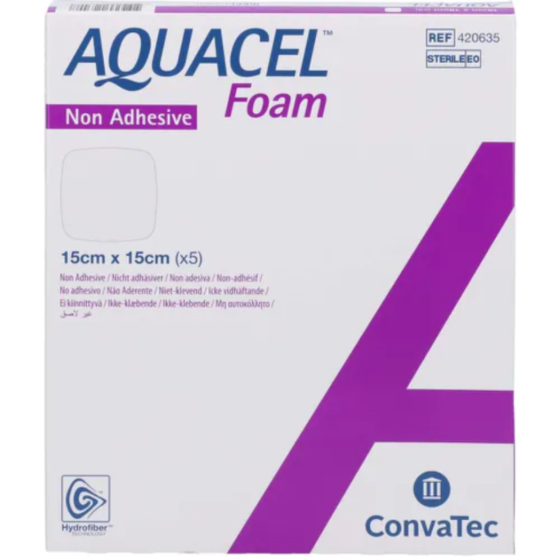 ConvaTec AQUACEL Foam nicht adhäsiv 15x15cm (5 Stk)