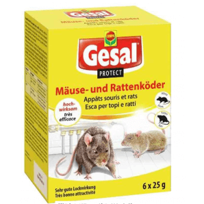 Gesal Protect Mäuse und Rattenköder, (6 x 25g)