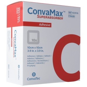 ConvaMax Superabsorber, 10x10cm, adhäsiv (10 Stk)