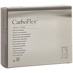 CarboFlex Aktivkohle Verband 10x10cm steril (10 Stk)
