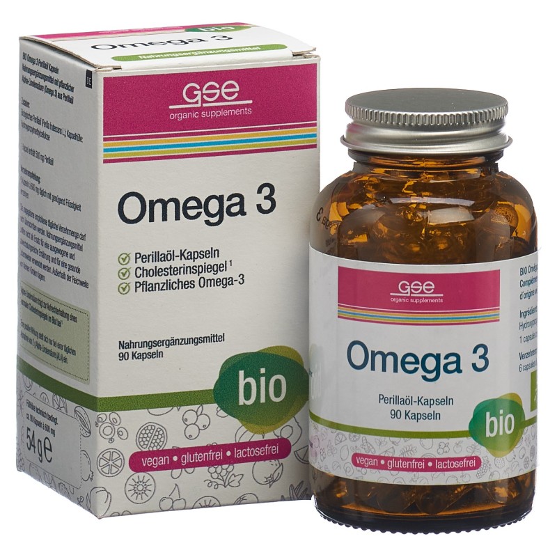 GSE Omega 3 Perilla Öl Kapseln Bio (90 Stk)