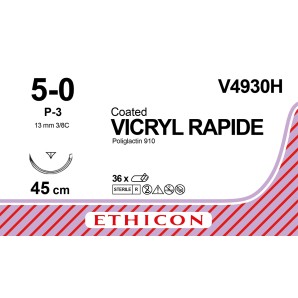 VICRYL RAPIDE 45cm ungefärbt 5-0 P-3 Multiple (36 Stk)