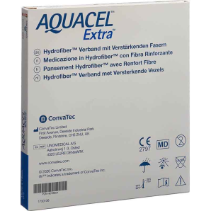 ConvaTec AQUACEL Extra Hydrofiber Verband 15x15cm (5 Stk)