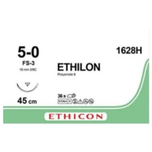 ETHILON 45cm schwarz 5-0 FS-3 (36 Stk)