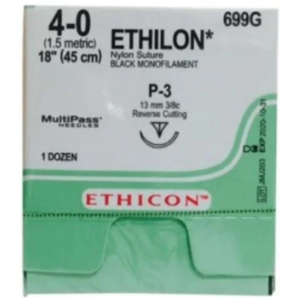 ETHILON 45cm black 4-0 FS-2...
