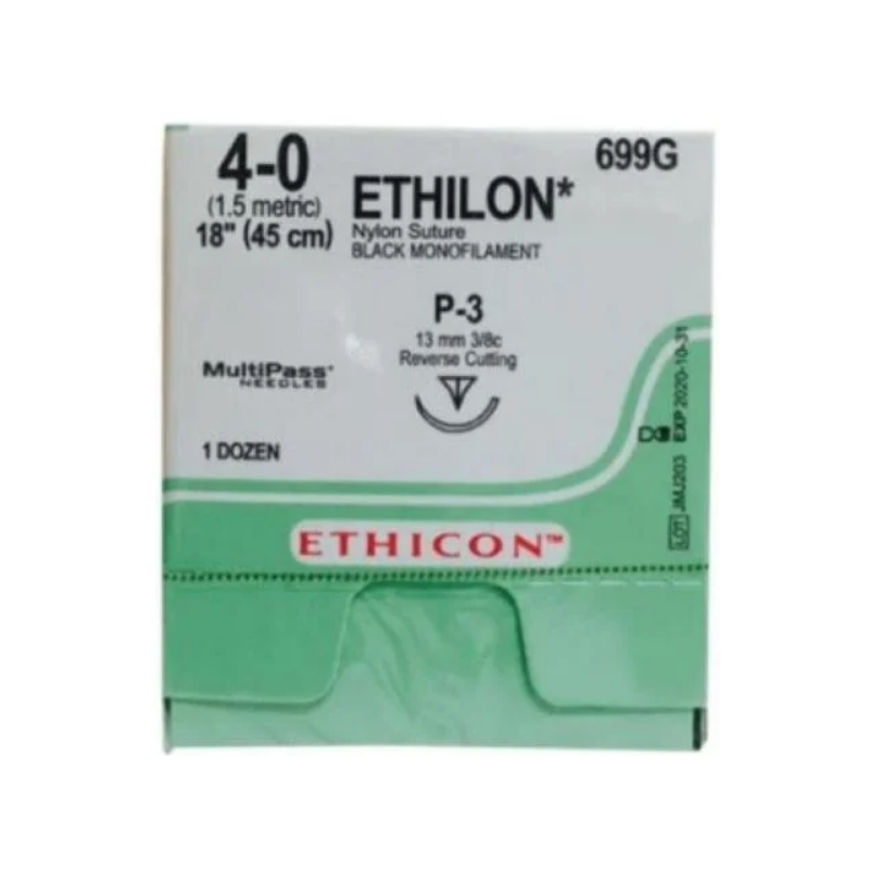 ETHILON 45cm schwarz 4-0 FS-2 (36 Stk)
