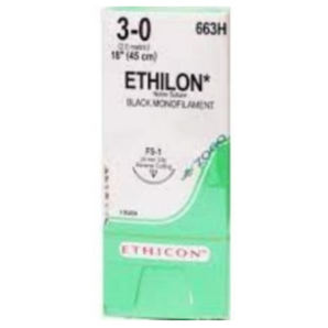 ETHILON I 45cm schwarz 3-0 FS-1 (36 Stk)