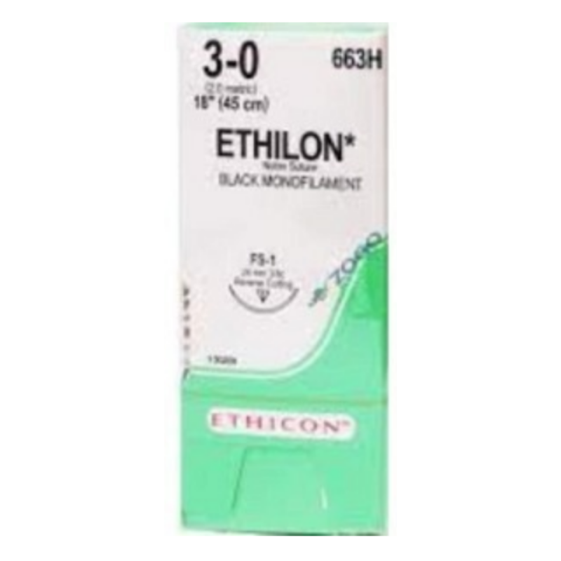 ETHILON I 45cm schwarz 3-0 FS-1 (36 Stk)