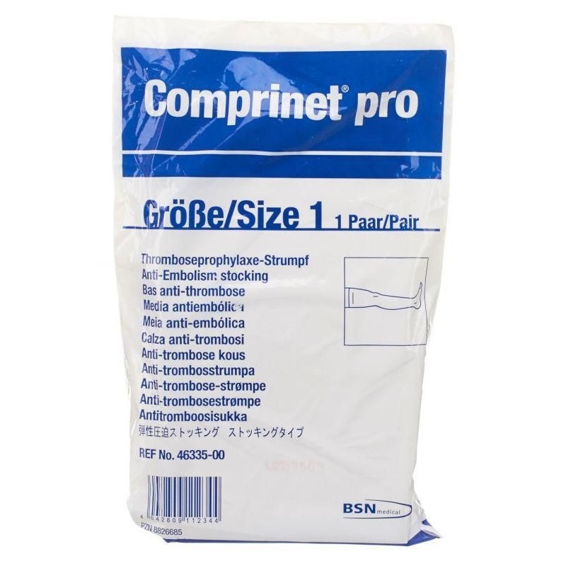 Comprinet pro Thrombosis prophylaxis stocking A-G size 1 normal white (1 pair)