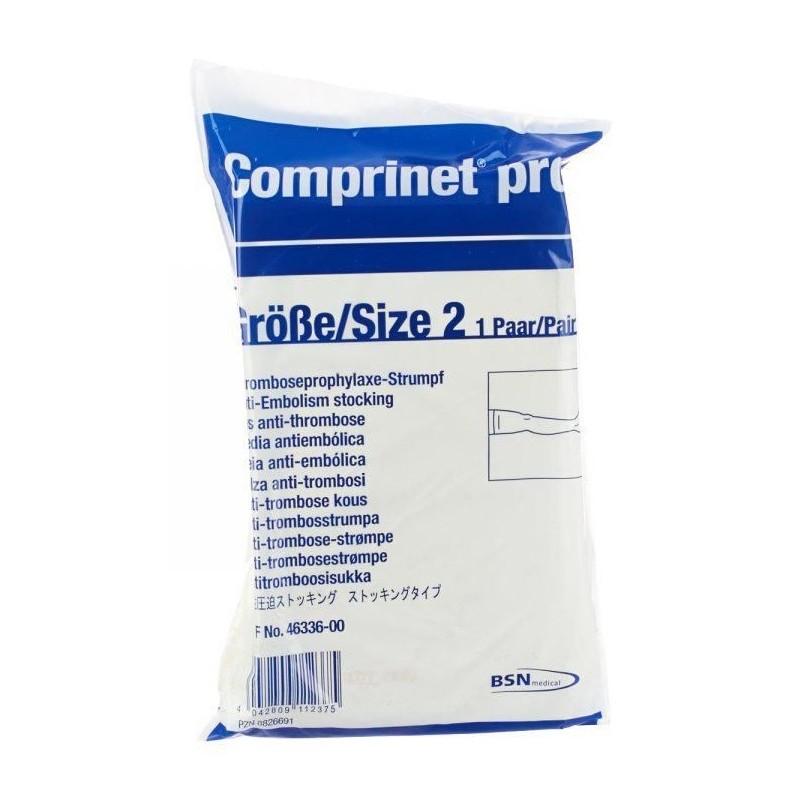 Comprinet pro Thrombosis prophylaxis stocking A-G size 2 long white (1 pair)