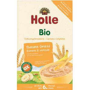 Holle Porridge aux fruits semoule de banane bio (250g)
