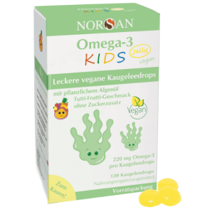 Norsan Gelée végétalienne Omega-3 Kids (120 comprimés)