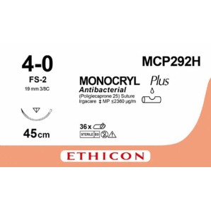 Monocryl Plus 45cm ungefärbt 4-0 FS-2 (36 Stk)
