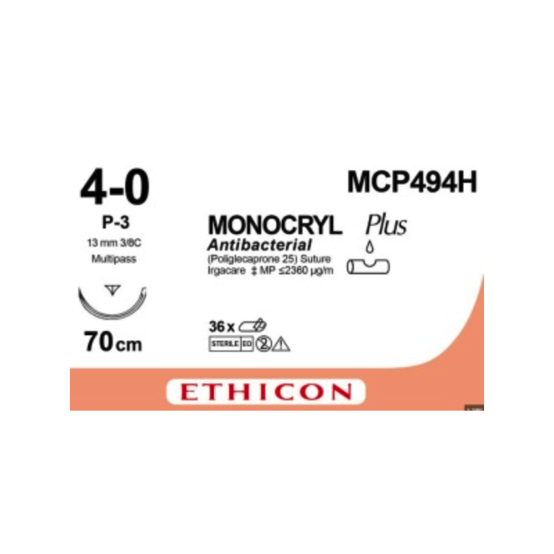 MONOCRYL Plus 70cm ungefärbt 4-0 P-3 (36 Stk)