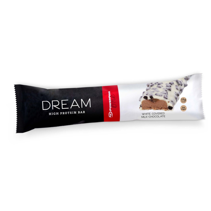 PowerFood One Dream High Protein Bar White Covered Milk-Chocolate (45g)