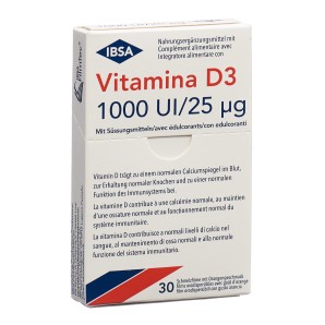 Vitamina D3 Schmelzfilme, 1.000UI/50µg, mit Orangengeschmack (30 Stk)