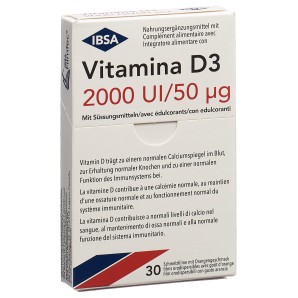 Vitamina D3 Schmelzfilme, 2.000UI/50µg, mit Orangengeschmack (30 Stk)