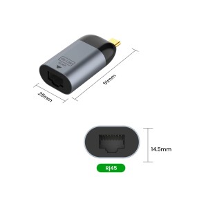 AAi Mobile USB-C zu RJ45 Gigabit Ethernet Adapter (1 Stk)