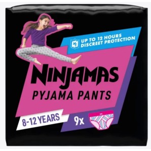 Pampers Ninjamas Pyjama Pants für Mädchen, 8-12 Jahre (9 Stk)