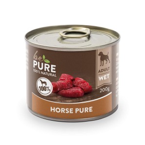 bePure Horse pure mit Pferd Nassfutter für Hunde (200g)