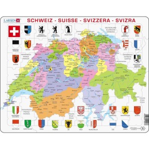 Larsen Puzzle Schweiz Politisch 70 Teile (1 Stk)