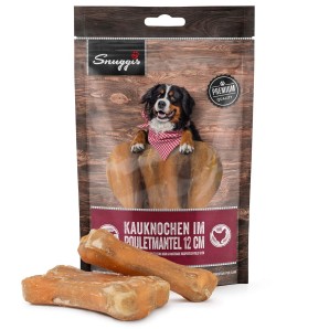 Snuggis Kauknochen im Pouletmantel für Hunde, 12cm (180g)