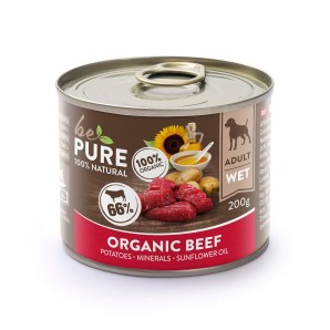 bePure Organic Beef mit Rind und Kartoffeln, Nassfutter für Hunde (200g)