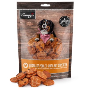 Snuggis Gegrillte Poulet​-​Chips mit Streifen für Hunde (300g)