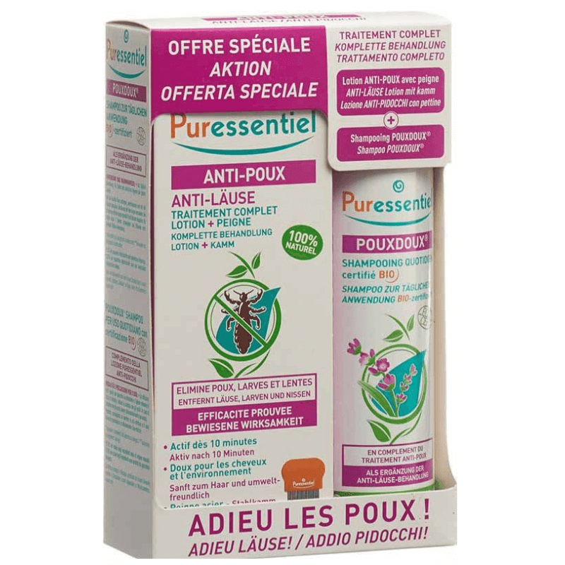 Puressentiel Box Ant-Läuse Lotion + Shampoo Pouxdoux Bio