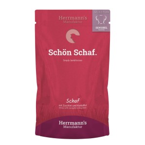 Herrmann’s Schaf mit Zucchini und Kartoffeln, Nassfutter für Hunde (150g)