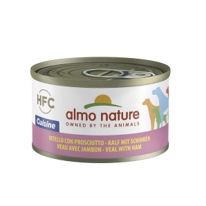 Almo HFC Natural Dog Kalb mit Schinken, Nassfutter für Hunde (95g)
