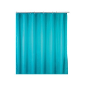 WENKO Duschvorhang hellblau Polyester Anti-Schimmel (1 Stk)
