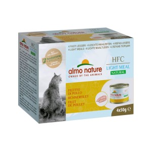 Almo Nature HFC Light Meal Natural, Nassfutter mit Poulet für Katzen (4x50g)
