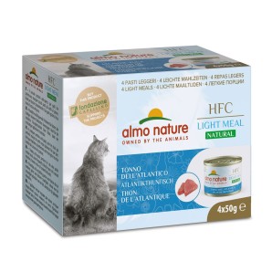 Almo Nature HFC Light Meal Natural Thunfisch, Nassfutter für Katzen (4x50g)