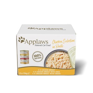 Applaws Multipack Chicken Selection, Nassfutter für Katzen (12x156g)