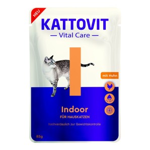 Kattovit Vital Care Indoor mit Huhn, Nassfutter für Katzen (85g)