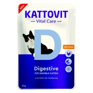 Kattovit Vital Care Digestive mit Huhn, Nassfutter für Katzen (85g)