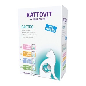 Kattovit Gastro Multipack, Nassfutter für Katzen (12x85g)