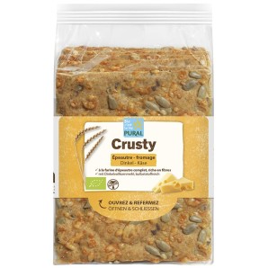 PURAL Crusty Dinkel-Käse und Sonnenblumenkerne (200g)