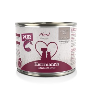 Herrmann’s Pferd Reinfleisch, Nassfutter für Hunde und Katzen (200g)