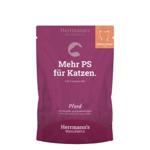 Herrmann’s Pferd mit Karotte und Kokosflocken, Nassfutter für Katzen (100g)