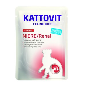 Kattovit Niere​/​Renal mit Rind, Nassfutter für Katzen (85g)