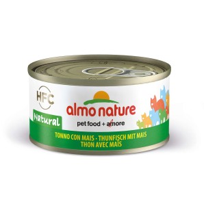 Almo HFC Natural Cat Thunfisch mit Mais, Nassfutter für Katzen (70g)