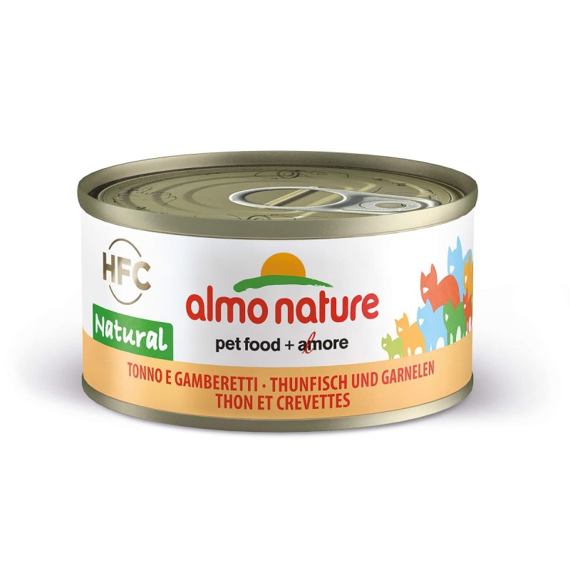 Almo Nature HFC Natural Cat Thunfisch und Garnelen, Nassfutter für Katzen (70g)