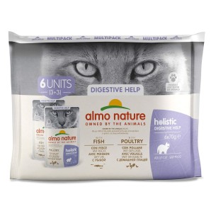 Almo Nature Holistic Functional Cats Multi Pack Digestive Help (6x70g)