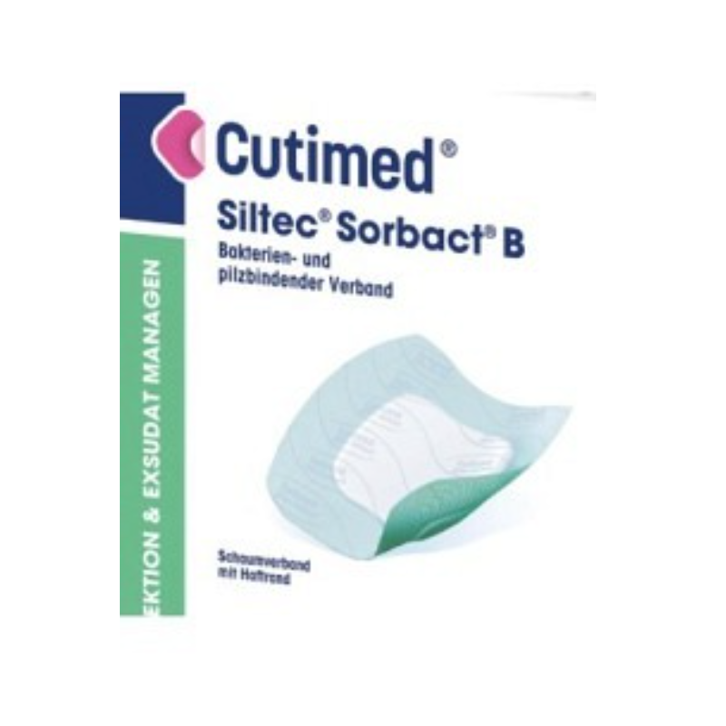 Cutimed Siltec Sorbact B 12.5x12.5cm (10 Stk)